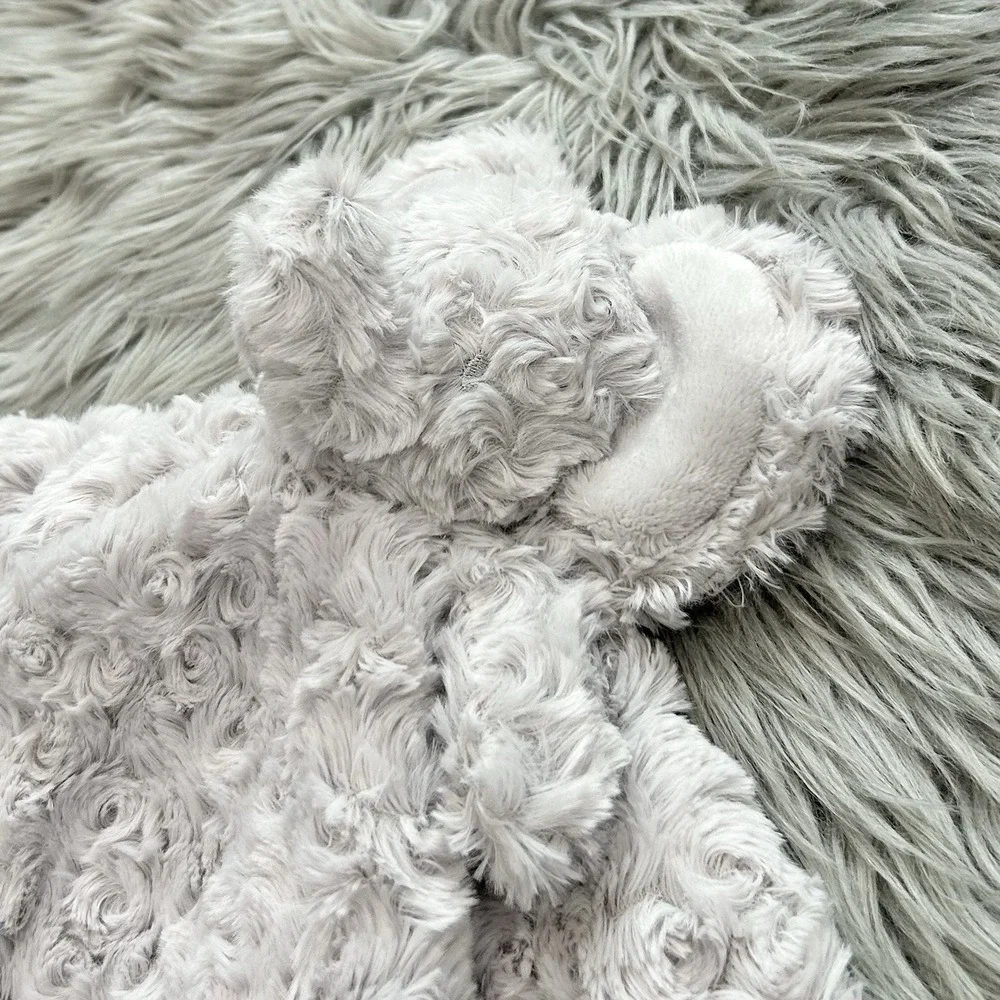 Danbar Gray Swirl Rosette Baby Elephant Lovie‎ Blankie Buddy